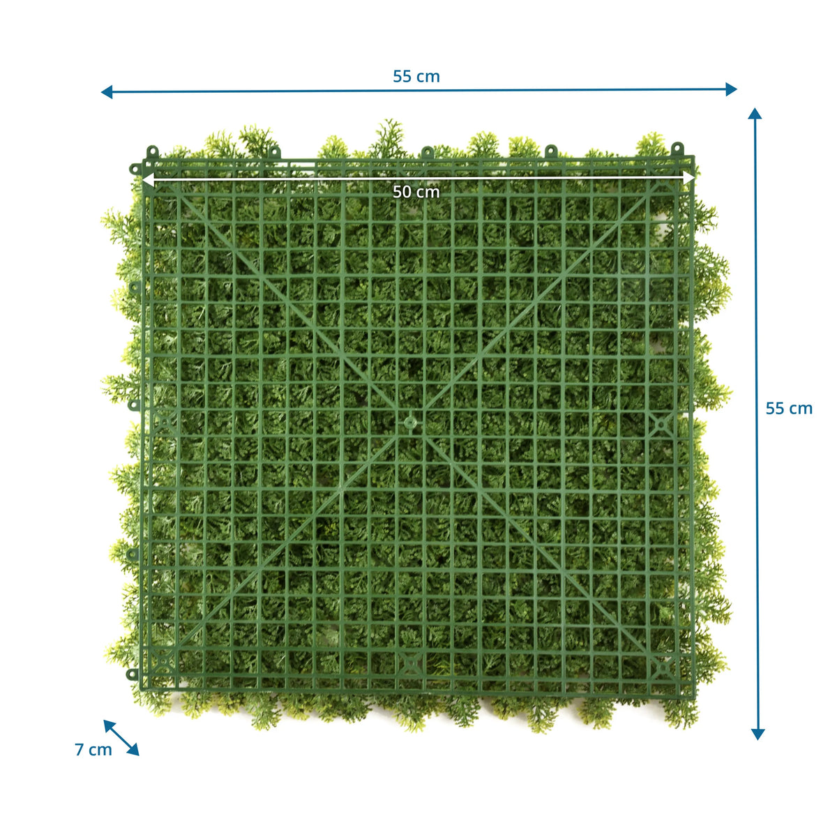 Maattekening van de Plantmat LEAFLUXE 3 met 55 × 55 cm van hjh LIVING