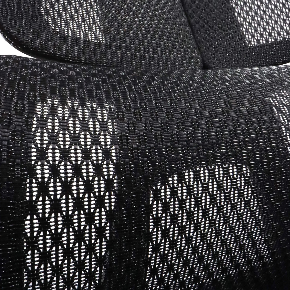 Zwart nylon netdoek van de professionele bureaustoel Ergo U2 Pro3 van hjh OFFICE