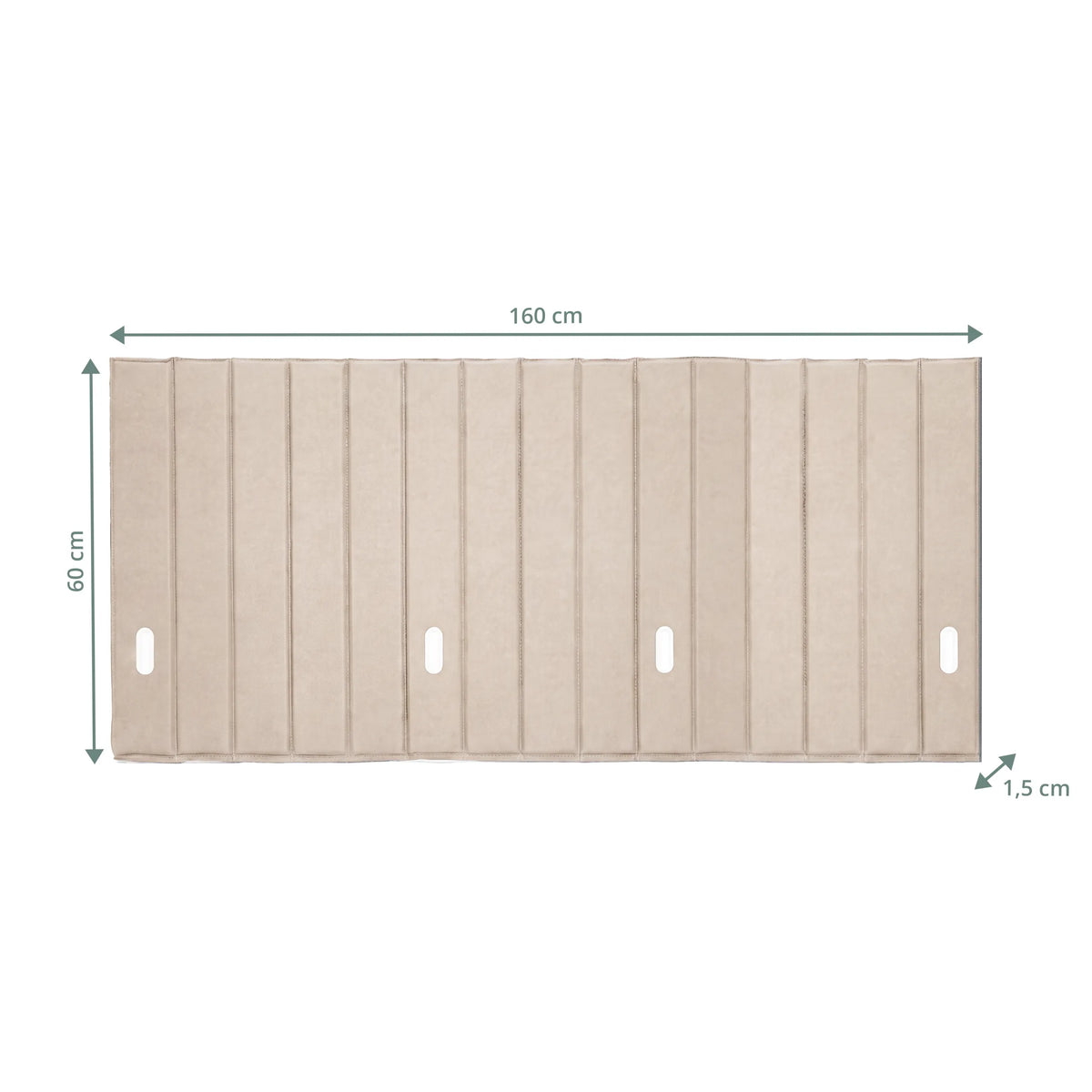 Technische tekening van de Tafelverdeler FLEXMIUT ROLL met 160 × 60 cm van hjh OFFICE