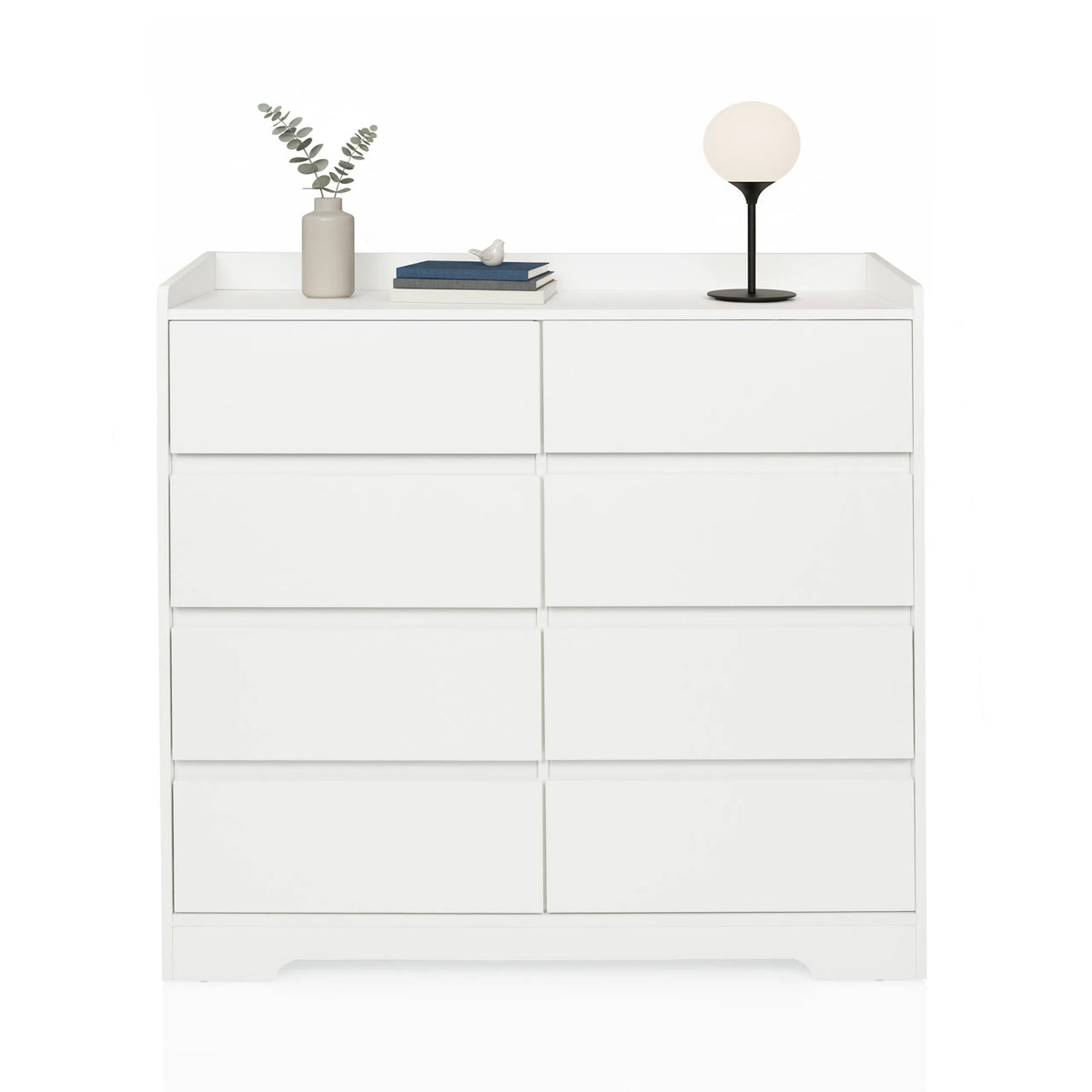 Witte commode OSOYRO met acht greeploze lades van hjh LIVING