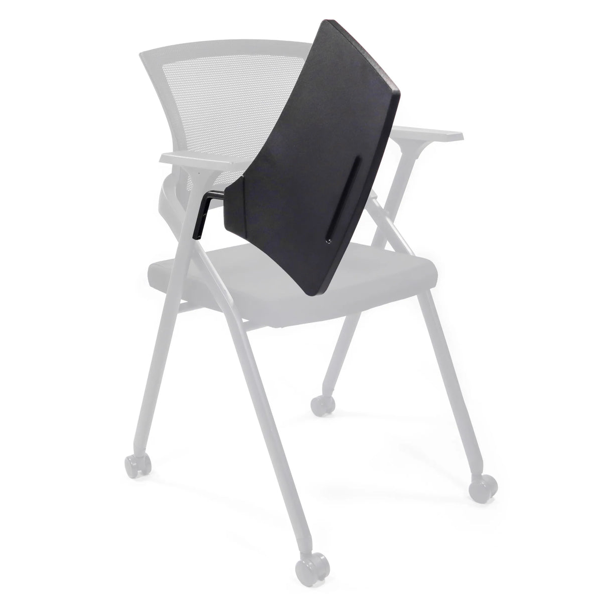 Zwart schrijfblad TABLET PRIORITY II als Accessoires voor stoelen van hjh OFFICE – 360-gradenweergave (zijaanzicht 270°)