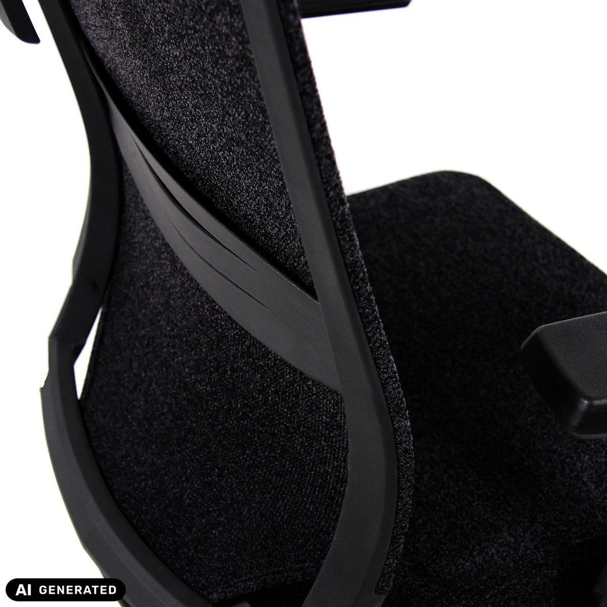 Stoffen bekleding en frame van de rugleuning van de professionele bureaustoel PORTO MAX HIGH I van hjh OFFICE (AI-gegenereerde afbeelding)