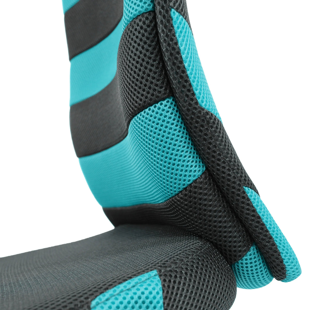 Turkoois-grijze mesh-bekleding van de KIDDY COMFORT I kinder bureaustoel van hjh OFFICE