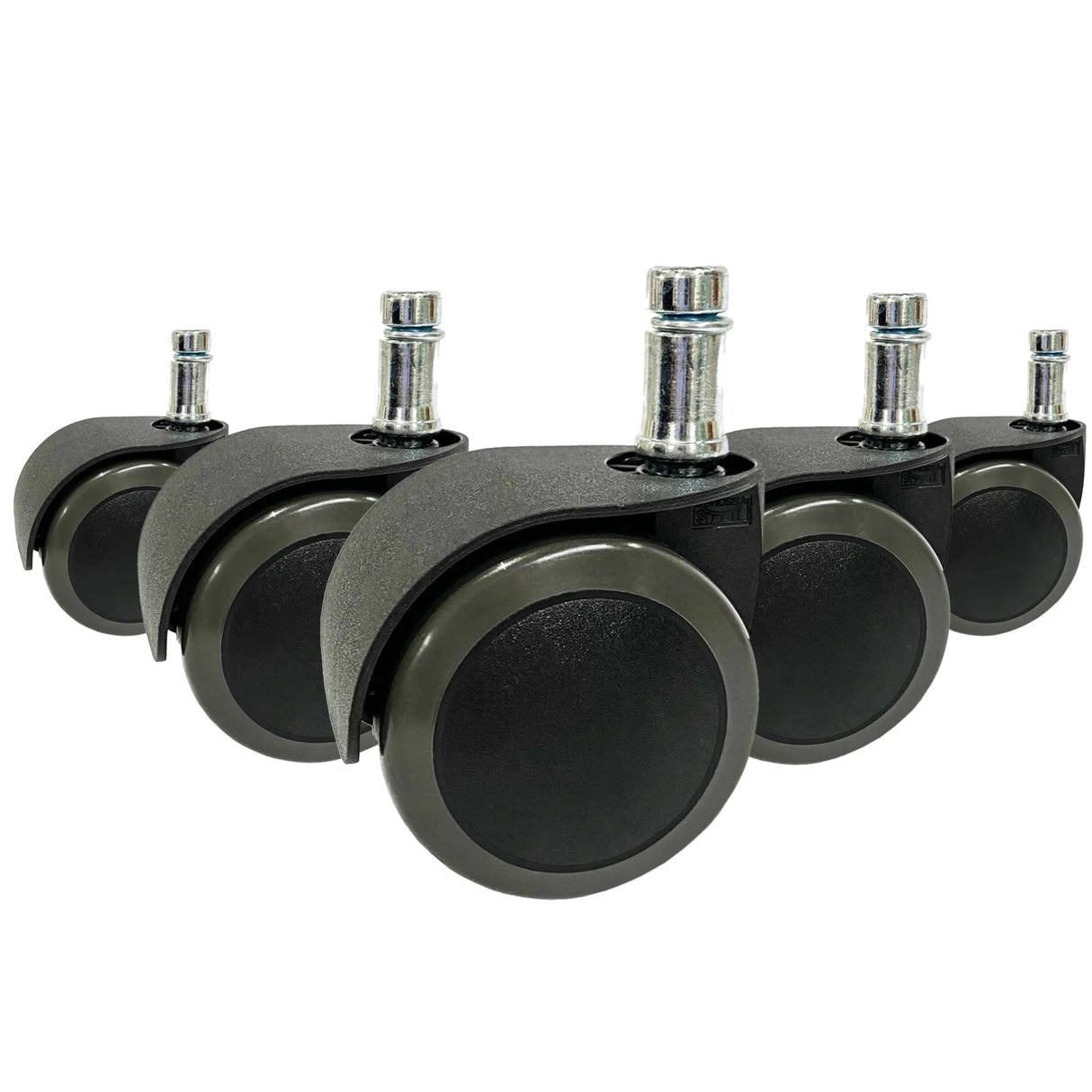 5x ROLO EASY 10mm/50mm Harde bodem - Bureaustoelwielen