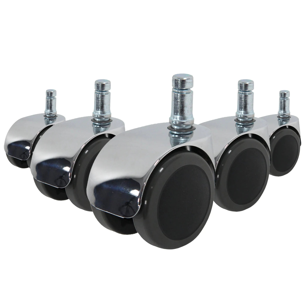 5x ROLO LUX 11mm/50mm Harde bodem - Bureaustoelwielen