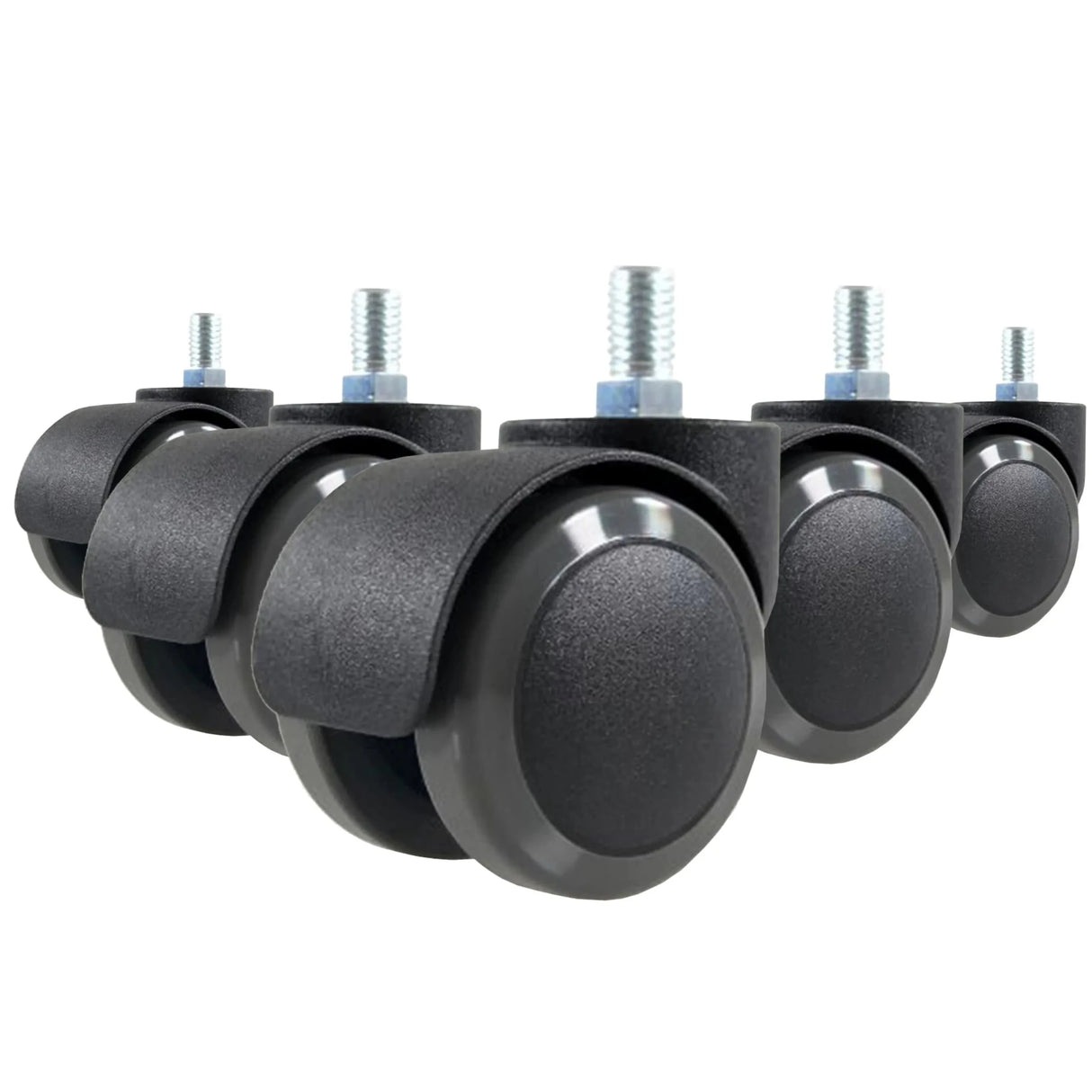 5x ROLO M10/50mm Harde bodem - Bureaustoelwielen