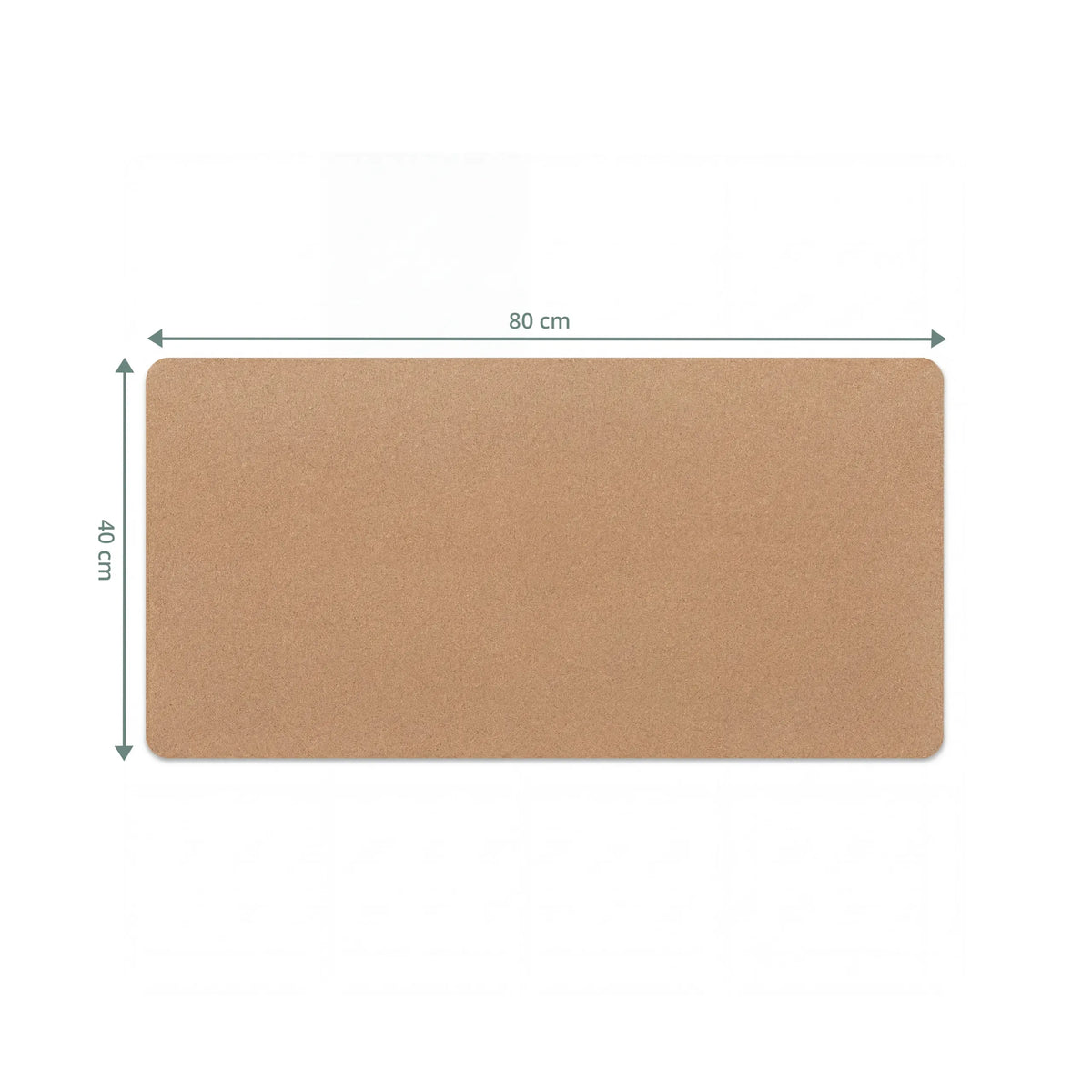 Maataanzicht van de Bureau Onderlegger Padflux Terra in bruin, 80 × 40 cm van hjh OFFICE