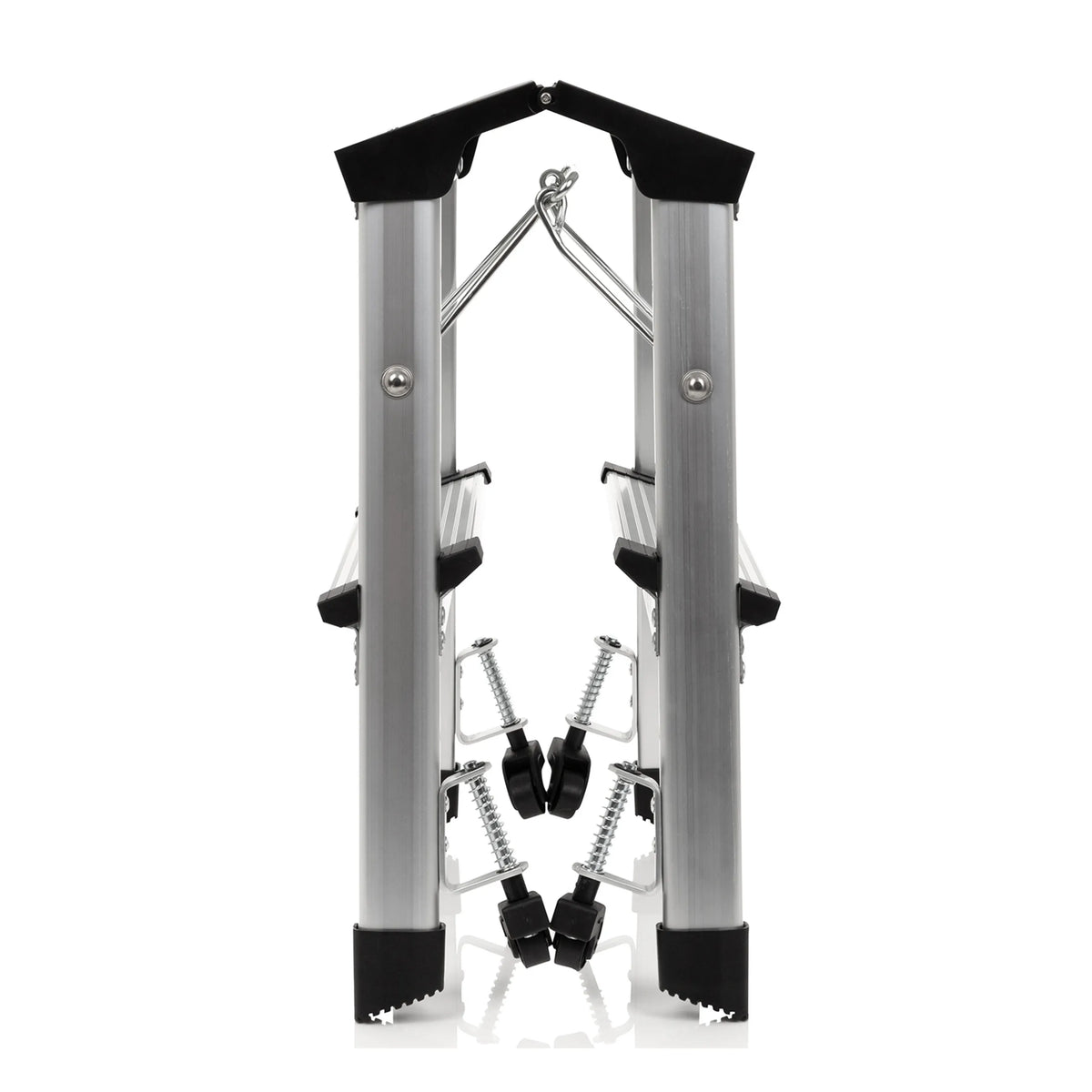 Ingeklapte weergave van de aluminium klaptrap SOLID VI met twee treden van hjh OFFICE