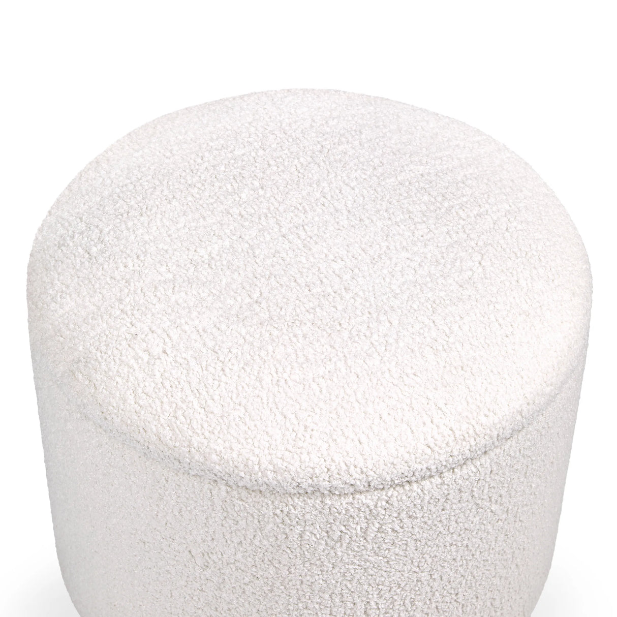 Witte stoffen bekleding van de Gestoffeerde kruk Storiano S van hjh LIVING