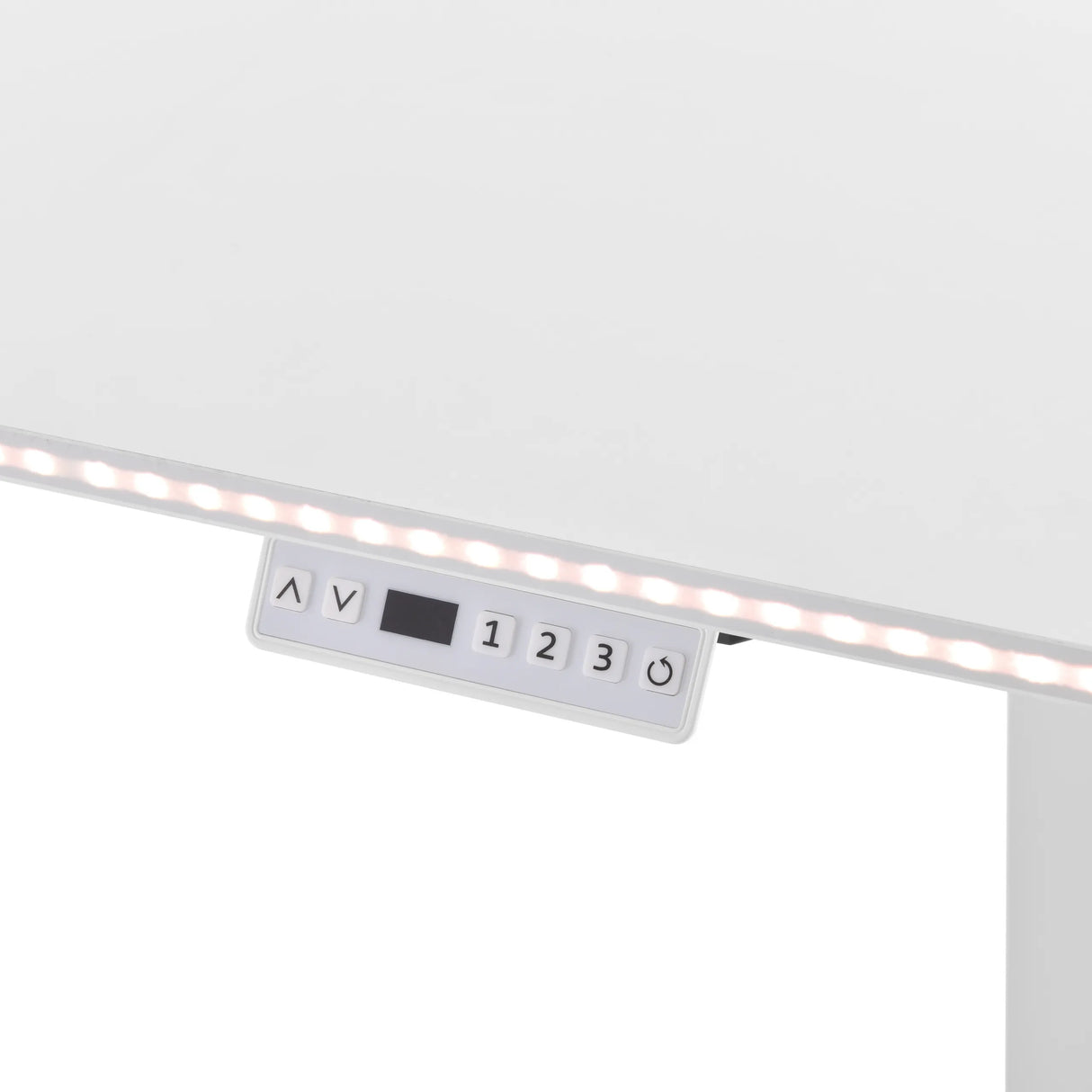 Digitaal bedieningspaneel met geheugenfunctie van het elektrisch in hoogte verstelbare bureau Worktime LED van hjh OFFICE