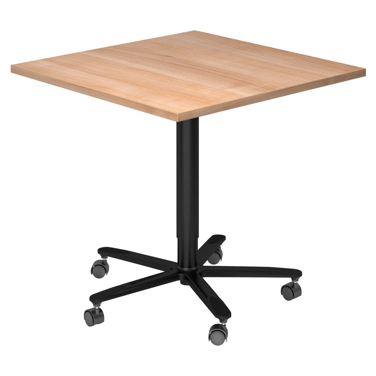 BISTRO 88Q D | Bijzettafel op wieltjes | 80x80 | zwart - Systeem conferentietafel