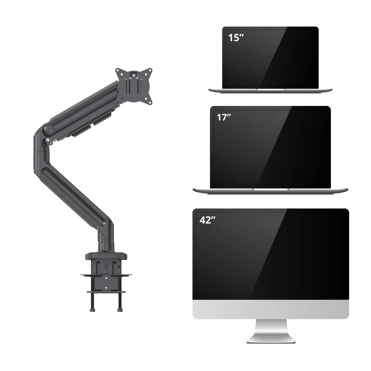 Monitorsteun VM-MG1S in zwart voor schermgroottes van 15 tot 42 inch van hjh OFFICE