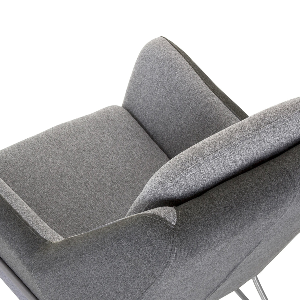 Grijze stoffen bekleding en vulling van de Gestoffeerde fauteuil LAGUN van hjh OFFICE