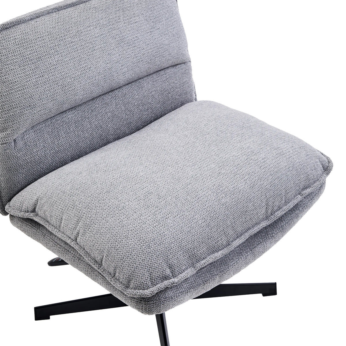Zitvlak en rugleuning van de Lounge stoel Criss-Cross 20 in donkergrijs van hjh LIVING