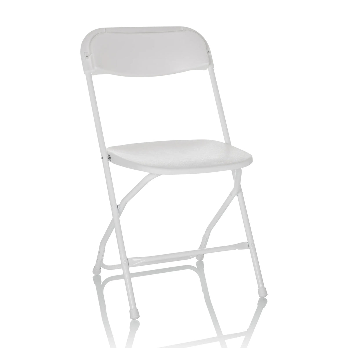 Witte Outdoor stoel TUDELA XXL W met gepolsterd zitvlak en frame van hjh OFFICE – 360-gradenweergave (vooraanzicht 15°)