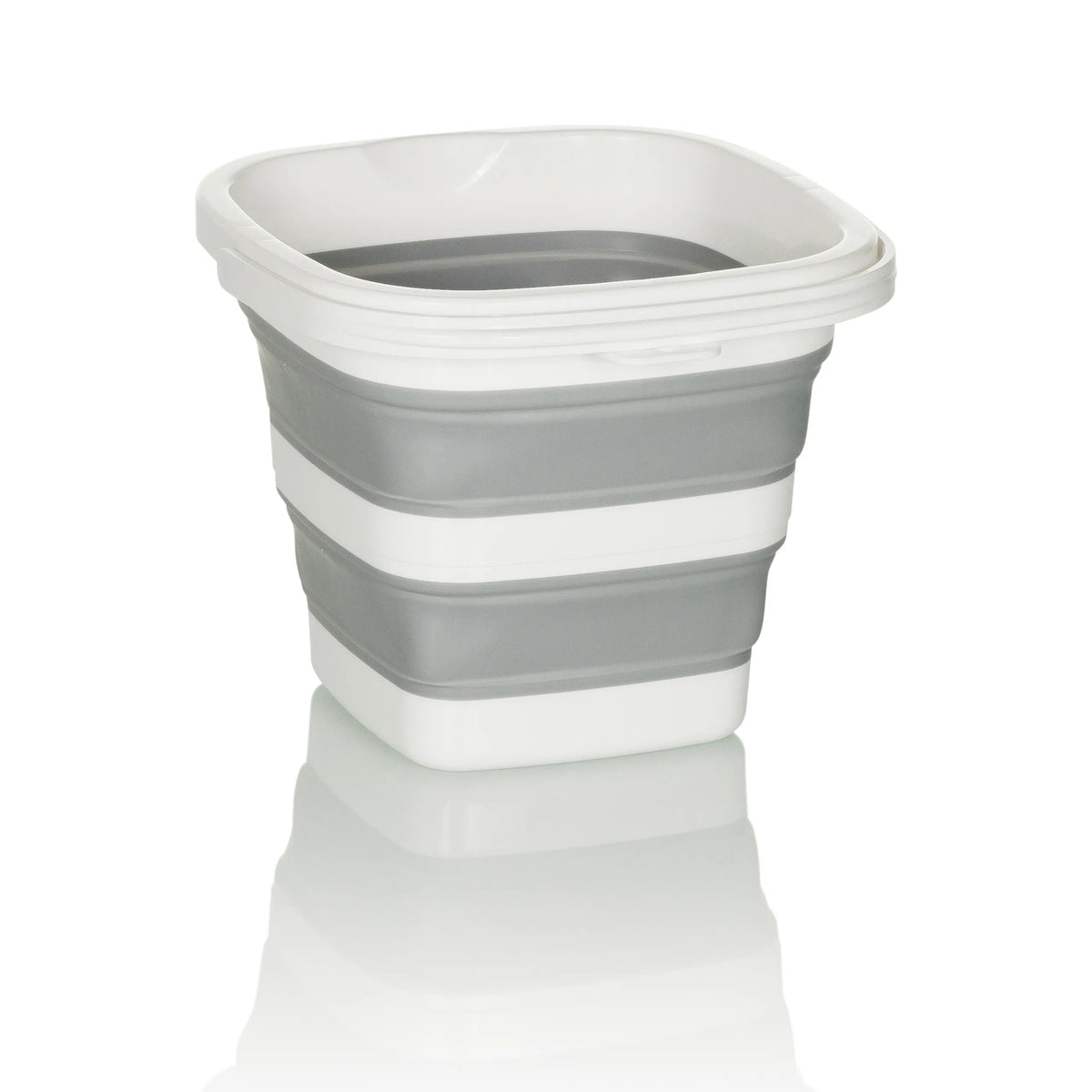 Grijs-witte Opvouwbare bak CLEAN SILE met inklapbare wandelementen van hjh OFFICE – 360-gradenweergave (zijaanzicht 90°)