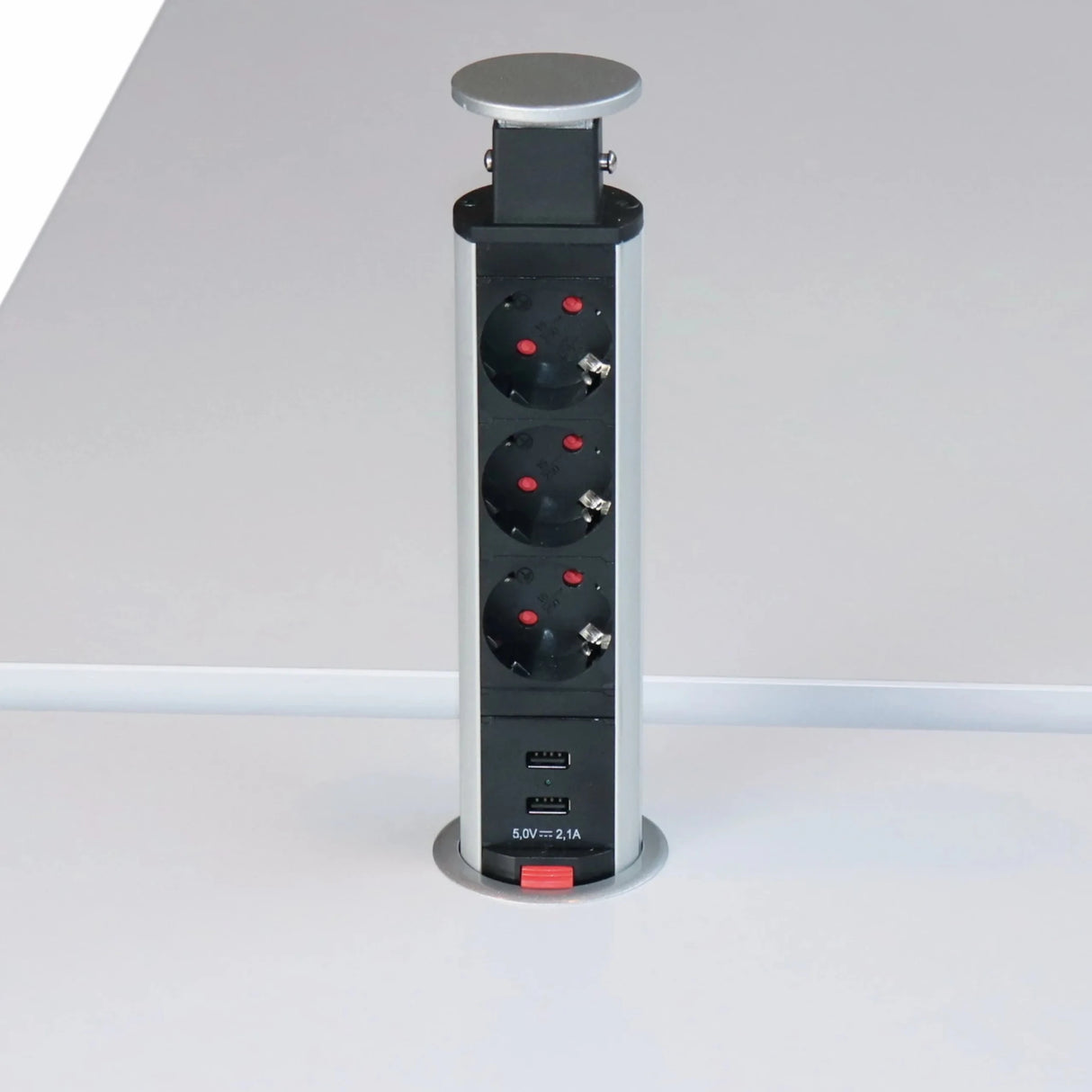 ELDO600 | Stekkerdoos toren (zonder frezen) | 3 x socket | 2 x USB - Accessoires