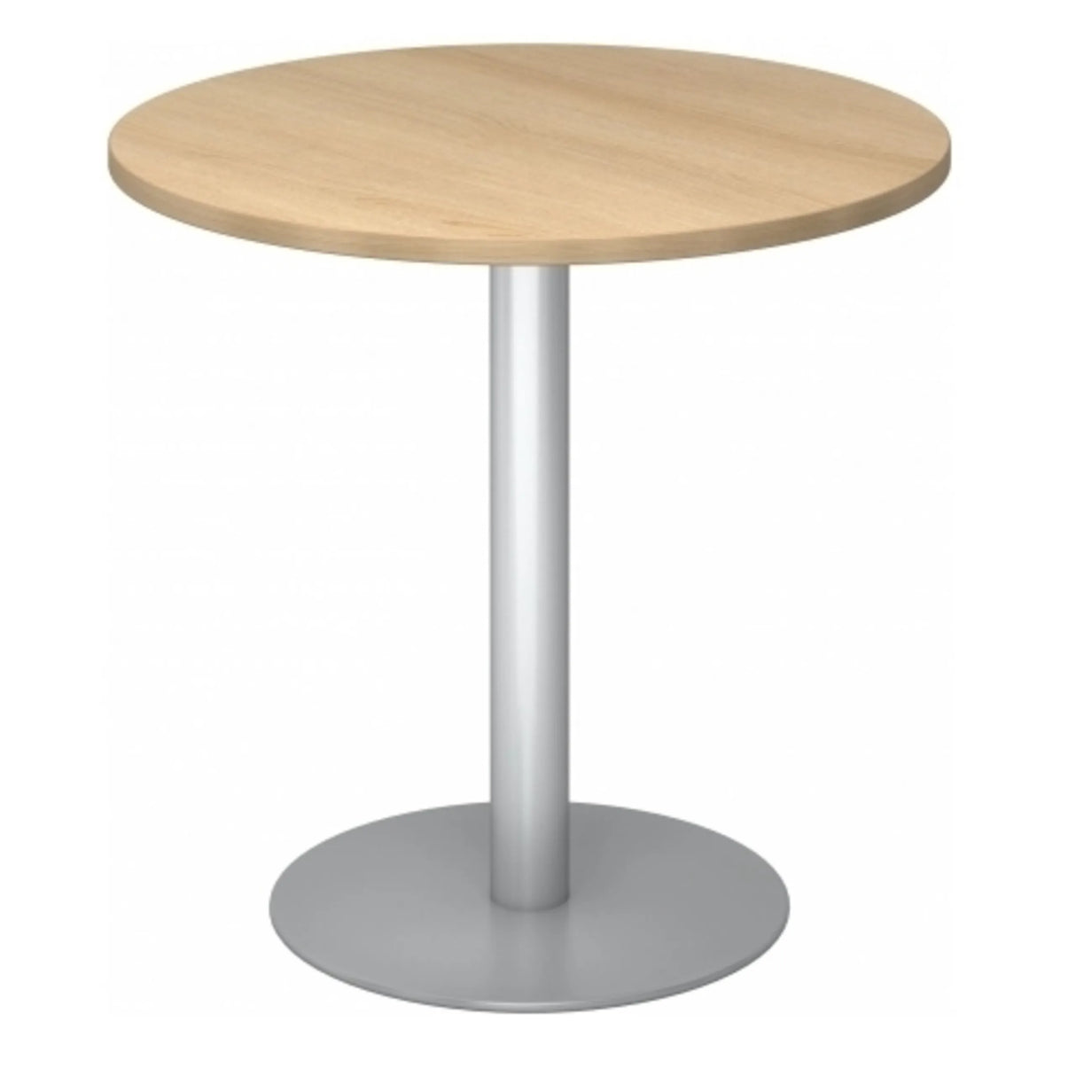 BISTRO F80R S | Vergadertafel | Ø 80 | zilver - Systeem conferentietafel