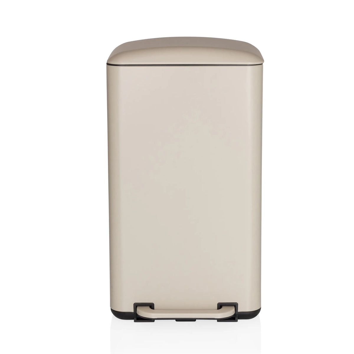 Beige prullenbak CLEAN BEVA met een inhoud van 30 liter en voetpedaal van hjh OFFICE