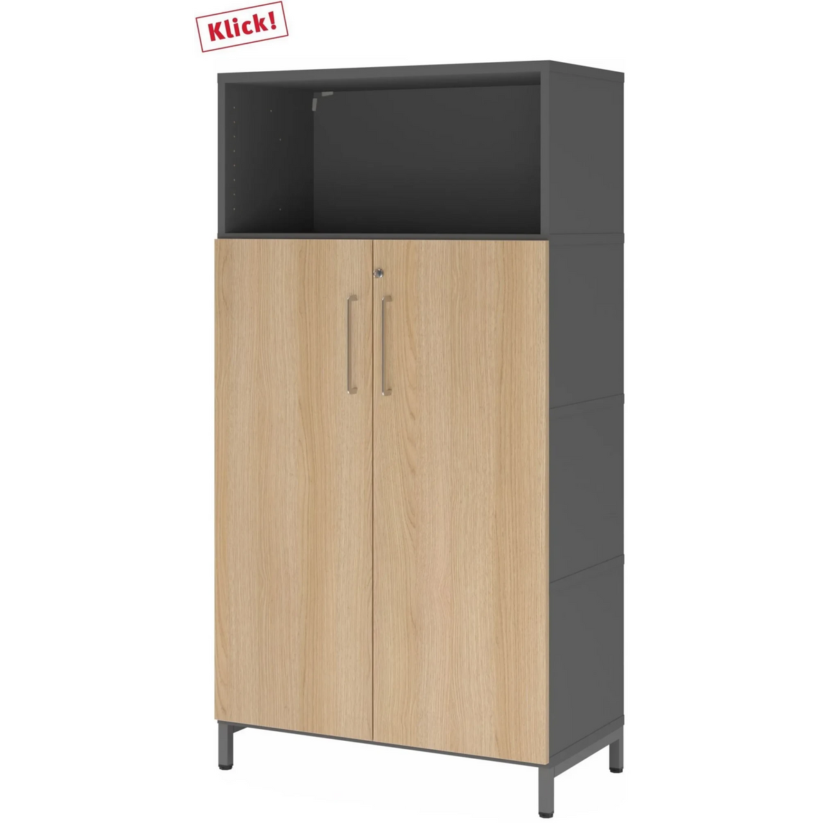 FlexWall | 4 OH | deuren + kast | met sokkelframe