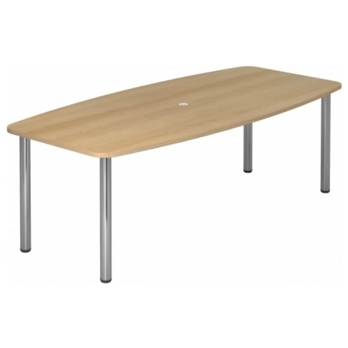 Conferentietafel KARAT 22 C in eikenlook met vier ronde chromen poten van hjh OFFICE PRO