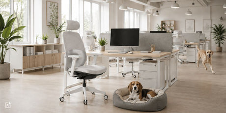 Bürohunde am Arbeitsplatz