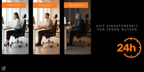 24-Stunden-Stühle für höchste Performance in Leitstellen und Schichtbetrieb