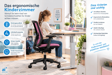 Das ergonomische Kinderzimmer: Worauf Sie beim Kauf von Schreibtischstühlen für Kinder achten müssen - buerostuhl24