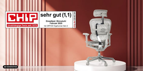 hjh OFFICE ERGOHUMAN GEN2 besteht den härtesten Test Deutschlands mit Bestnote 1,1 - buerostuhl24