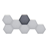 Grijze hexagonale scheidingswanden FLEXMIUT STORE B in honingraatvorm als modulair systeem van hjh OFFICE