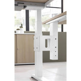 Witte console met steunvoet van de aanbouwplaat LA92 C van hjh OFFICE PRO