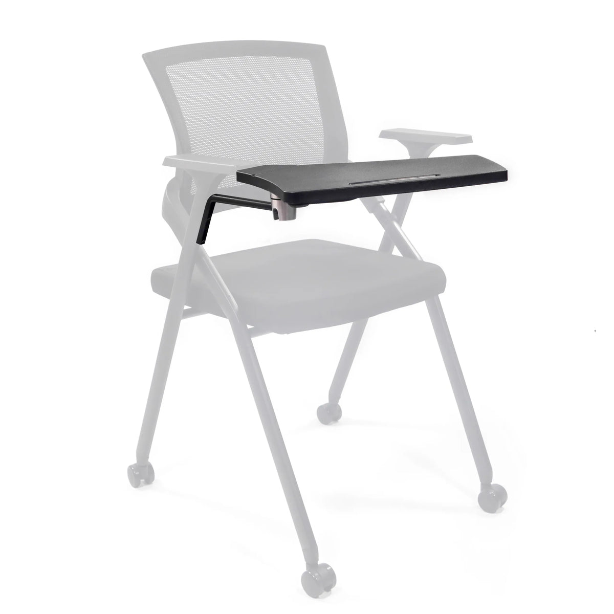 Zwart schrijfblad TABLET PRIORITY II als Accessoires voor stoelen van hjh OFFICE – 360-gradenweergave (vooraanzicht 0°)
