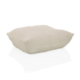 Beige Zitzakken Sitzolo Podi met geribbelde stofbekleding van hjh LIVING – 360-gradenweergave (schuin vooraanzicht 30°)