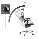 Kantelverstelling tot 90 graden van de luxe directiestoel ERGOHUMAN ULTRA GEN2 met instelknop van hjh OFFICE