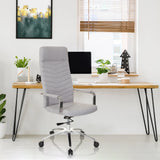 Home-Office-Bürostuhl SARANTO PLUS in Hellgrau mit Armlehnen und Rollenkreuz von hjh OFFICE
