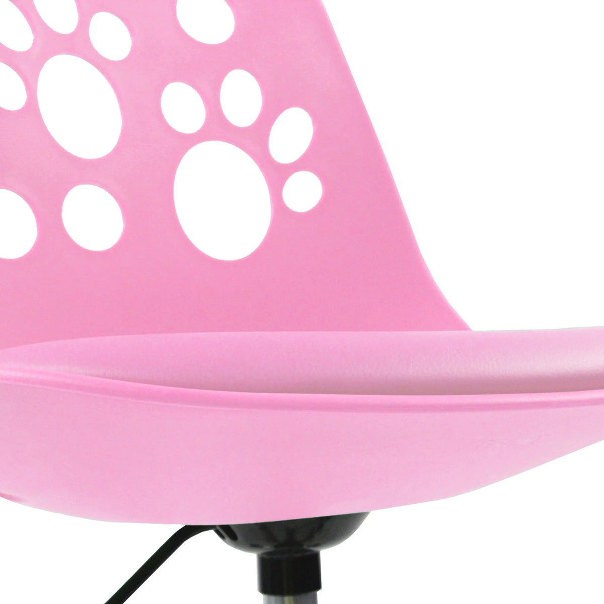 Roze kunststof schaal met pootafdrukken van de Kinder bureaustoel FANCY I van hjh OFFICE