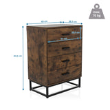 Maattekening van de Commode VINSTRA met 60 × 83,5 cm en een maximale belasting van 70 kg van hjh LIVING