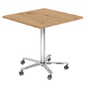 BISTRO 88Q C | Bijzettafel op wieltjes | 80x80 | chroom - Systeem conferentietafel 