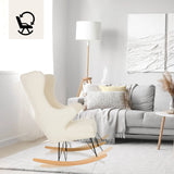 Witte MAPOON Lounge stoel als schommelstoel met houten frame en meelopers van hjh LIVING