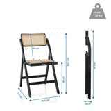 Technische tekening van de Klapstoel TUDELA BAMBOO met een totale hoogte van 99 cm van hjh LIVING