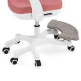 Voetsteun en wit kruisvoet met zwenkwielen van de Kiddy Smart Step kinder bureaustoel van hjh OFFICE
