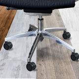 Vijfstervormig onderstel met zwarte bureaustoelwielen 5x ROLO COLOR 60 11mm/60mm voor harde vloeren van hjh OFFICE