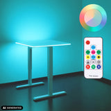 Elektrisch in hoogte verstelbaar bureau Worktime LED met RGB-led-verlichting en afstandsbediening van hjh OFFICE
