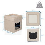 Maattekening van het Kattenhuis PAWY ES van 40 × 40 cm en maximale belasting van 15 kg van hjh LIVING