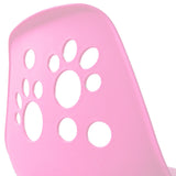Roze rugleuning met pootafdruk-uitsparingen van de Kinder bureaustoel FANCY I van hjh OFFICE
