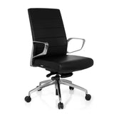 Zwarte Professionele bureaustoel PROVIDER met gestoffeerde bekleding en voetkruis met vijf wielen van hjh OFFICE – 360-gradenweergave (schuin vooraanzicht 40°)