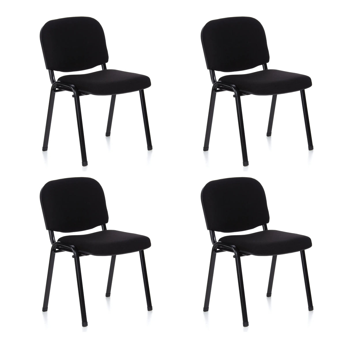 Set van vier zwarte vierpotige stoelen XT 600 van hjh OFFICE