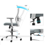 Verstelmechanismen van de Top Work 44 W baliestoel met 125° rugleuningkanteling en 3.9" hoogteverstelling van hjh OFFICE