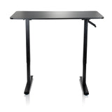 Zwart Zit- Sta bureau STAND CR met een zwengel voor hoogteverstelling van hjh OFFICE – 360-gradenweergave (vooraanzicht 0°)