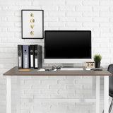 Bureau WORKSPACE LIGHT I in walnoot en wit, 120 × 60 cm van hjh OFFICE